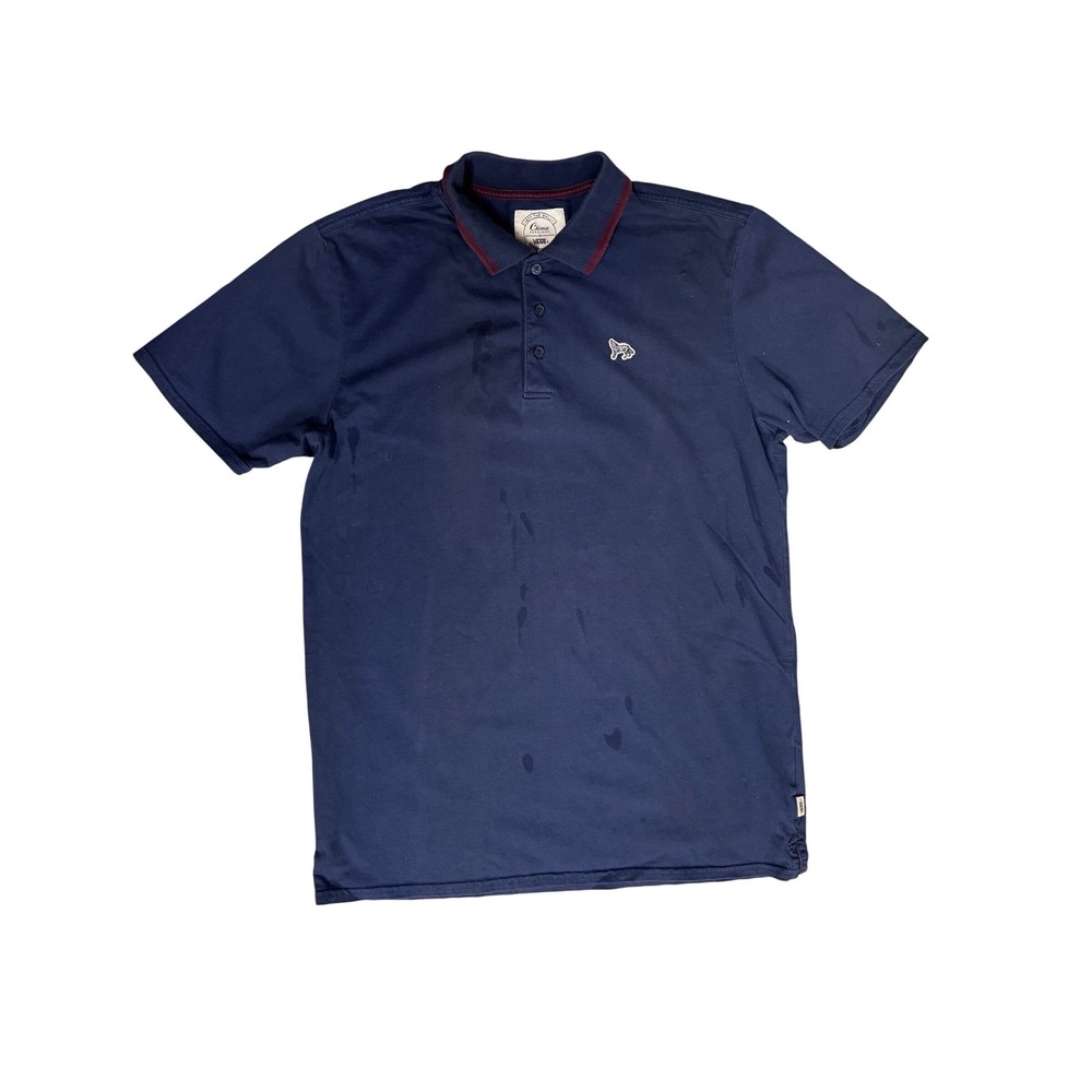 Vans Chima Ferguson Sydney Mens L Navy Blue‎ Polo Shirt Short Sleeve Wolf Logo